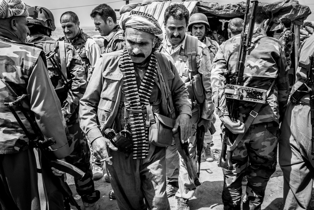 مقاتلو البيشمركة في بعشيقة – تصوير: تصوير: الكساندر افونسو